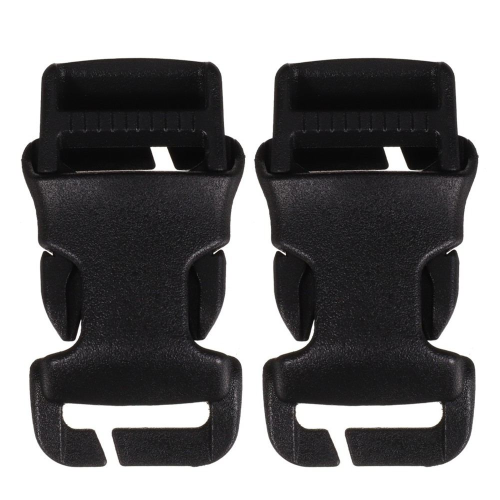 2Pcs Black Multi Function Strap Buckles Durable Pom for Sports and Hiking