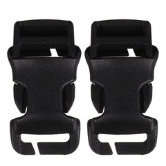 2Pcs Black Multi Function Strap Buckles Durable Pom for Sports and Hiking