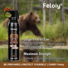 Feloiy Bear Repellant Self Defense Spray with Holster – 11 oz Deterrent