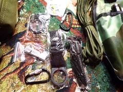 NEW SURVIVAL GEAR BAG over 245 pc w FIRST AID BAG Axe Shovel emg Blanket & MORE!
