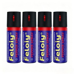 4 Bottles Feloiy Pepper Spray 2oz Flip Top Self Defense Security Protection