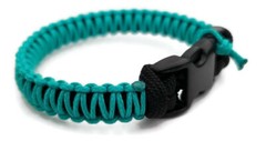 Paracord Bracelet 550 Black/Teal Micro Cord U.S. Seller – Handmade