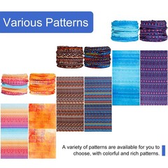 6 Pack Neck Gaiter Elastic Balaclavas Face Small-Large, Multicolored 6