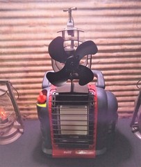 Mr. Heater «Buddy» Single Tank Wood Stove, Heat Powered Fan Mount. Custom Built.