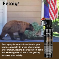 Feloiy Maximum Strength Bear Spray 11oz w/ Holster – Bear Repellent