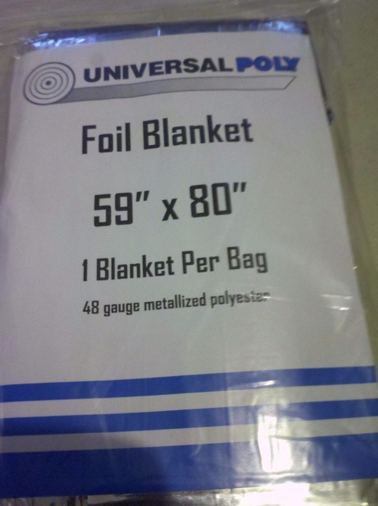 Foil Survival Emergency Camping Thermal Blanket 59in. X 80in.