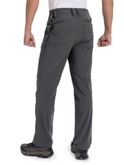 Moosehill Hiking Pants Men Vents: Cargo Lightweight 34W x 32L, Dark Grey