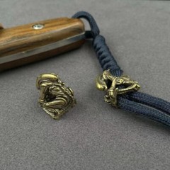 Brass Knife Beads Umbrella Rope Cord Outdoor Knife Pendant Paracord Lanyard Bead