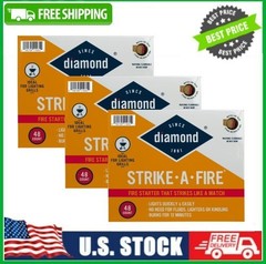 3 Box Diamond Strike-A-Fire Firestarter, 48 Count Box