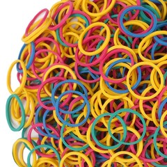 Foshine Rubber Bands Small Mini Elastic Band Yellow Blue Green Multicolour