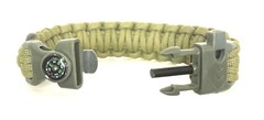 DAVE’S ULTIMATE SURVIVAL PARCORD BRACELET_LIGHT MILITARY GREEN w/ STARS & STRIPE