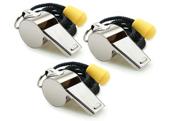 Whistle, 3 Pack Sports Whistles with Lanyard, Loud Crisp Sound Whistles Great…