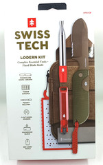 Swiss Tech 89200 Fixed Blade Kit, 6-Piece Camping Fire Starting Set, Drop-Point