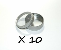 2oz Round Metal Window See Through Slip Lid Tin Can Survival Craft Container X10