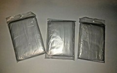 (Lot of 3) Coastalista Adult Hooded Plastic Emergency Poncho 50″ x 80″ Clear
