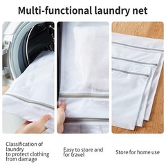 10 Pack Mesh Laundry Bags for Delicates with Non 10Pack(Family Size1), White