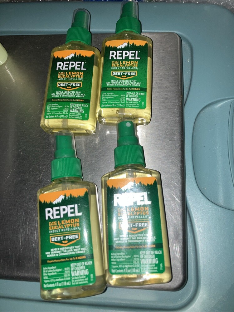 4 Repel Plant-Based Lemon Eucalyptus Insect Repellent 4 Ounces Repels Mosquitoes
