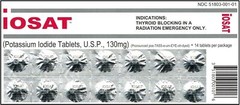 10 Pack iOSAT Potassium Iodide Radiation Blocking Tablets KI Survival Emergency