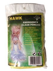Hawk 9055 Clear Emergency Poncho, yellow