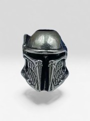 White Brass Space Warrior Helmet Paracord Bead EDC Lanyard Knife Charm
