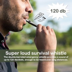120 dB Emergency Whistles for Teachers, Flat Self Defense Safety Whistle 2 Pcs
