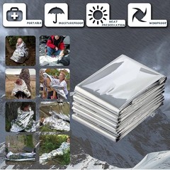 MIXIAO Emergency Foil Thermal Blanket Pack of 100, 210×160 cm MXA100-160