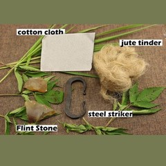Professional Flint Fire Starter Kit with Striker 15,000 Strikes Survival Tool
