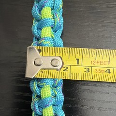 Blue & Green Braided Nylon Paracord Bracelet Plastic Side-Release Buckle
