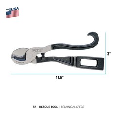 Rescue Tool 8.88″ – Multi-Function Emergency Tool, Heavy-Duty, Durable Design