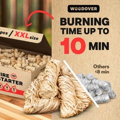 150 pcs Large Fire Starters for Fireplace, Natural Fire Starter for Campfires…