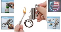 Permanent Match Lighter, 3-in-1 Survival Fire Starter Kit with Bottle Opener …