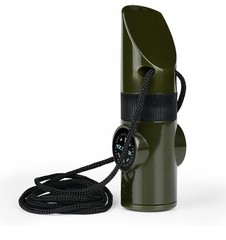 Survival Whistle, 7-in-1 Outdoor Multifunctional Tool Safety Whistle with Lan…