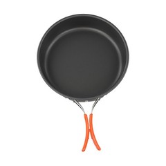 NonStick Camping Frying Pan with Easy Carry Mesh Bag and Foldable Handle