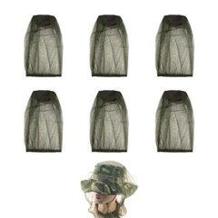 6 Pack Mesh Mosquito Head Net Face Neck Fly Netting Hood for Camping Hiking