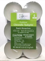 Citronella Candle Outdoor Tea-light 6-Pack by Mainstays Home Essential Brands