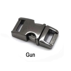 3/8″ (10mm) gun metal buckle snap release Paracord Shackle Accessory Bracelet