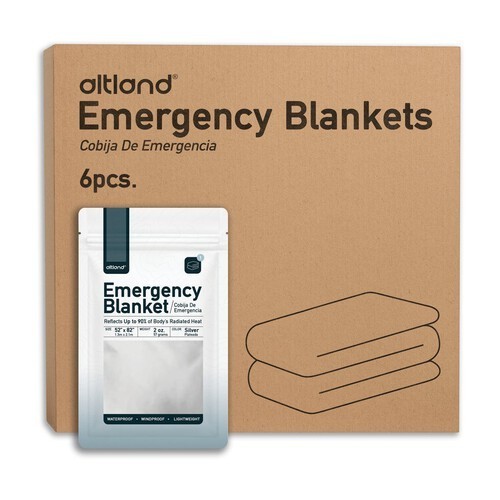 6 pack Emergency Blankets – Bulk Heat Reflective Blankets for Winter Surviva
