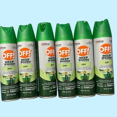 6pk OFF! 4 oz Deep Woods Insect Repellent Vlll Dry Long Lasting Protection Spray
