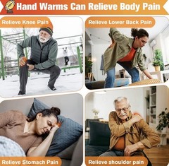 Rechargeable Electric Hand Warmers 2 Pack, Adjustable Heat, Type-C, Multi-Color