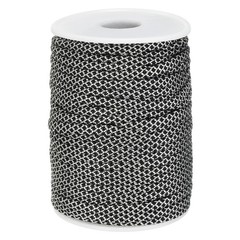 Paracord Rope 330lb,7 Strands Lanyard Spool Cord,Black and White Grid