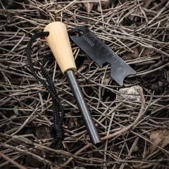 Ferro Flint Scraper Fire Starter Rod Lighter Magnesium Emergency Camping Tool