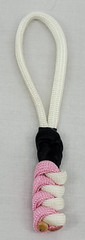 Paracord ~ Pink/White ~ Zipper Pull/Knife Lanyard/Key Fob/Tool Keeper ~ 5