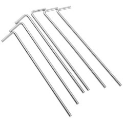 100 Pack Tent Stakes 6-3/4”Galvanized Steel Metal Pegs, Silver