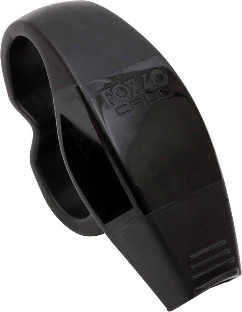 Fox 40 Caul Pealess Finger Grip Whistle 110dB Easy To Blow -Black