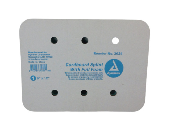 Dynarex 3624 Foam Cardboard Splint 9″ x 12″