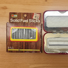 Kmart Solid Fuel Pocket Hand Warmer Refillable Red/Silver 12 Sticks K-501