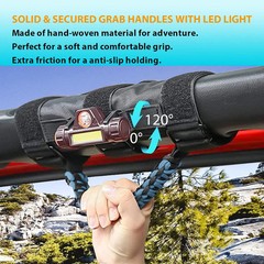 GAIZON 2 Pack Grab Handles Roll Bar Paracord for Jeep Wrangler Accessories Sahar
