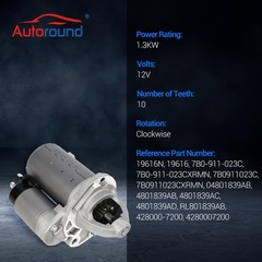 Autoround 19616 Starter 3.2L 3.6L V6 Fit For 2011-2021 Jeep Cherokee Dodge