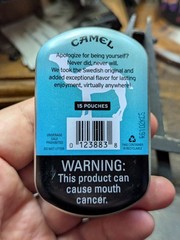 EMPTY Camel Mint Snus Tin Set (2) w/ Phrases 3″ Crafts/Survival/Fishing Storage