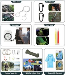 Emergency Survival Kit First Aid Bug out Military Prepper Kit 262 Piece Set